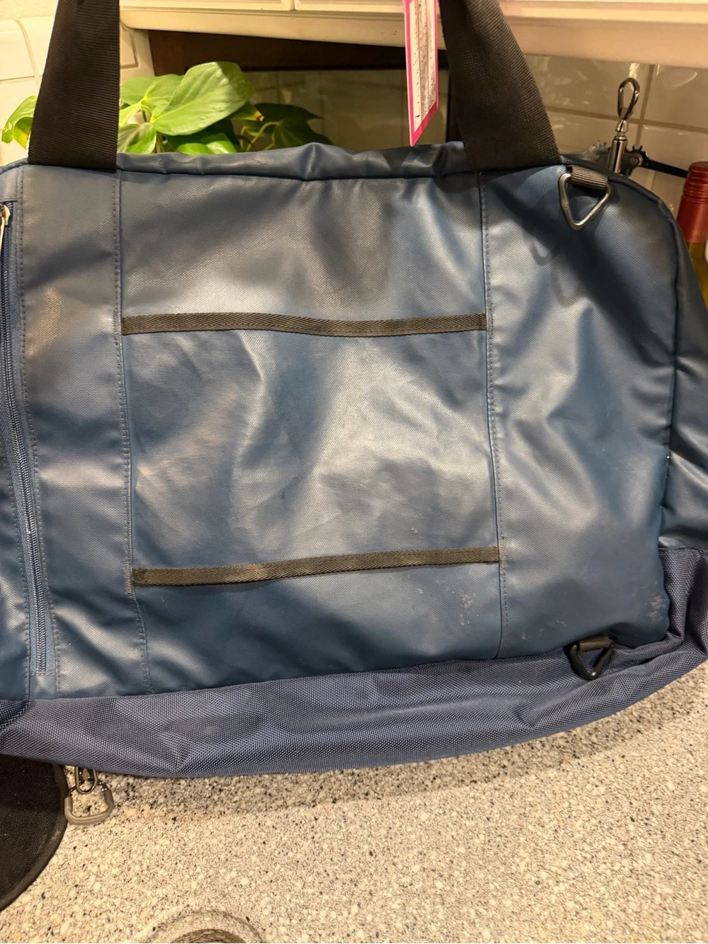 Navy Travel Briefcase with Black Accents - Professional Carry